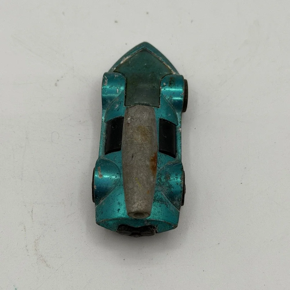 Vintage 1970 Hot Wheels‎ Redline Rocket-Bye-Baby Teal Aqua Blue Diecast Car
